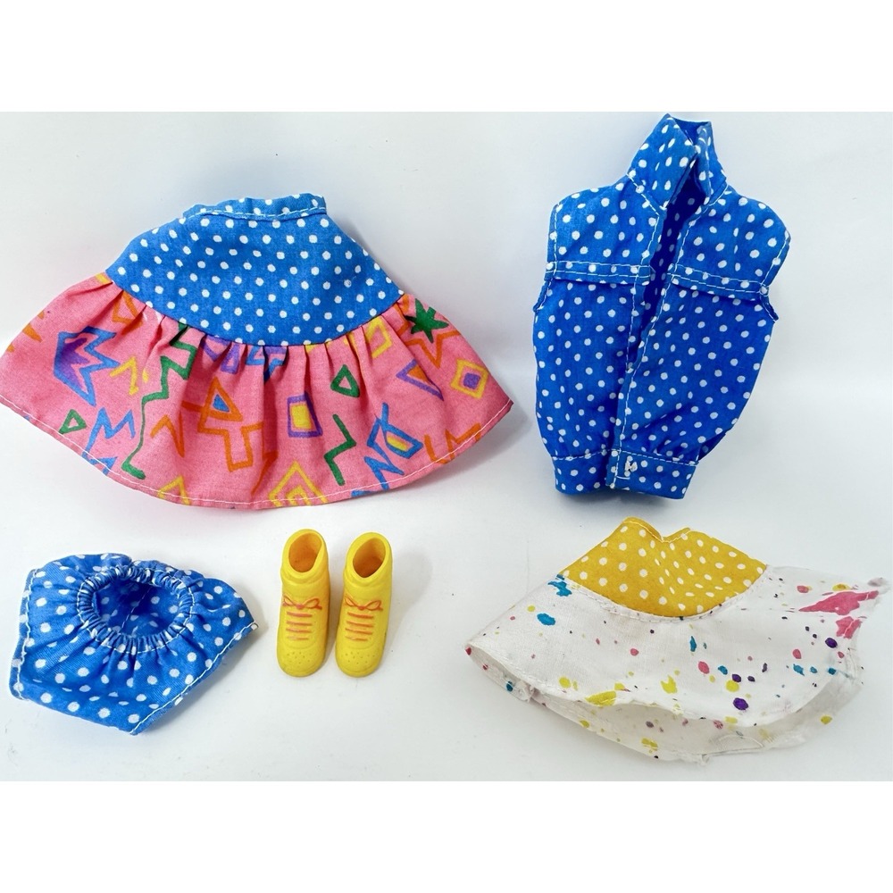 Vintage 1987 Barbie California Dreaming Outfit Clothes Shoes Lot Incomplete